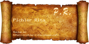 Pichler Rita névjegykártya